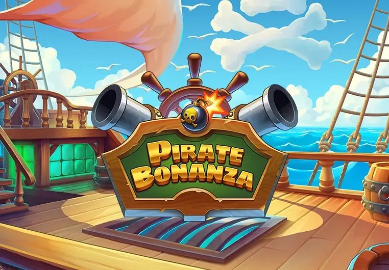 Pirate Bonanza Slot slot logo by Backseat Gaming at Broidi Casino