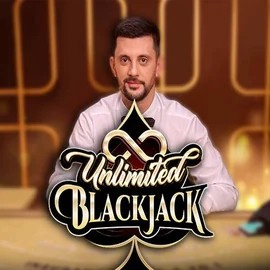 Unlimited Blackjack slot logo by Ezugi at Broidi Casino